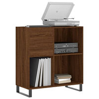 vidaXL Stereobänk brun ek 84,5x38x89 cm konstruerat trä