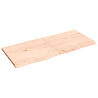 vidaXL Hyllplan 140x60x(2-4) cm obehandlad massiv ek