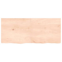 vidaXL Hyllplan 140x60x(2-4) cm obehandlad massiv ek
