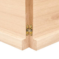 vidaXL Hyllplan 140x60x(2-4) cm obehandlad massiv ek