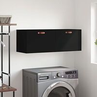 vidaXL Väggskåp svart 100x36,5x35 cm konstruerat trä