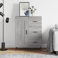 vidaXL Skänk grå sonoma 69,5x34x90 cm konstruerat trä