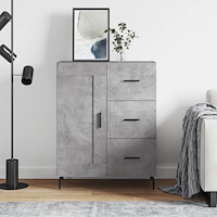 vidaXL Skänk betonggrå 69,5x34x90 cm konstruerat trä