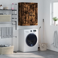 vidaXL Väggskåp rökfärgad ek 69,5x34x90 cm konstruerat trä