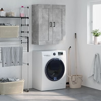 vidaXL Väggskåp betonggrå 69,5x34x90 cm konstruerat trä