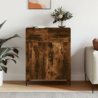 vidaXL Skänk rökfärgad ek 69,5x34x90 cm konstruerat trä
