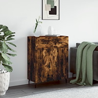 vidaXL Skänk rökfärgad ek 69,5x34x90 cm konstruerat trä