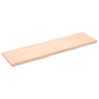 vidaXL Hyllplan 180x50x(2-6) cm obehandlad massiv ek