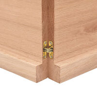 vidaXL Vägghylla ljusbrun 140x50x(2-4) cm behandlad massiv ek