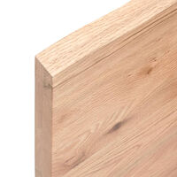 vidaXL Vägghylla ljusbrun 180x60x(2-4) cm behandlad massiv ek