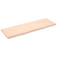 vidaXL Hyllplan 180x60x(2-6) cm obehandlad massiv ek