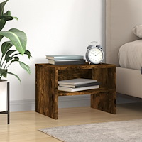 vidaXL Sängbord rökfärgad ek 40x30x30 cm konstruerat trä