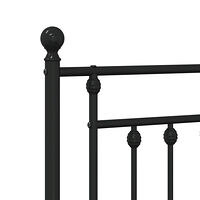 vidaXL Huvudgavel metall svart 100 cm