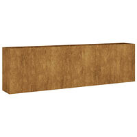 vidaXL Odlingslåda 280x40x80 cm rosttrögt stål