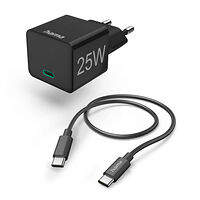 Hama Quick Charger 1x USB-C with Cable 25W PD 1.0m Black