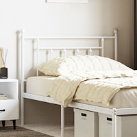 vidaXL Huvudgavel metall vit 100 cm