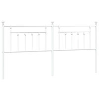 vidaXL Huvudgavel metall vit 193 cm