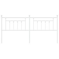 vidaXL Huvudgavel metall vit 193 cm