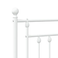 vidaXL Huvudgavel metall vit 193 cm