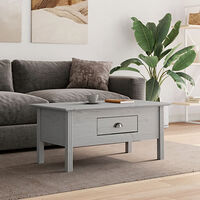 vidaXL Soffbord BODO grå 100x55x46 cm massiv furu