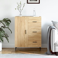 vidaXL Skänk sonoma-ek 69,5x34x90 cm konstruerat trä
