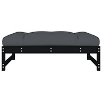 vidaXL Fotpall för trädgården svart 120x80 cm massiv furu