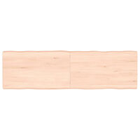 vidaXL Bordsskiva 140x40x(2-6) cm obehandlad massiv ek levande kant
