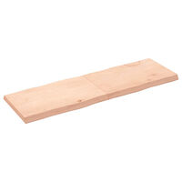 vidaXL Bordsskiva 160x50x(2-6) cm obehandlad massiv ek levande kant