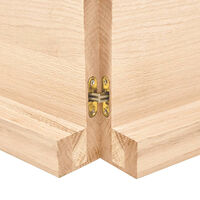 vidaXL Bordsskiva 160x50x(2-6) cm obehandlad massiv ek levande kant