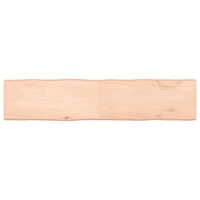 vidaXL Bordsskiva 180x40x(2-6) cm obehandlad massiv ek levande kant