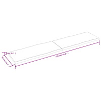 vidaXL Bordsskiva 220x50x(2-4) cm obehandlad massiv ek levande kant
