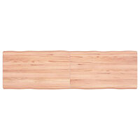 vidaXL Bordsskiva ljusbrun 140x40x(2-6) cm massivt trä levande kant