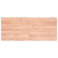 vidaXL Bordsskiva ljusbrun 140x60x(2-4) cm massivt trä levande kant