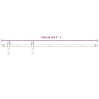 vidaXL Skjutdörr med beslag 95x210 cm massiv furu