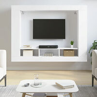 vidaXL Tv-skåp vit 152x22x113 cm konstruerat trä