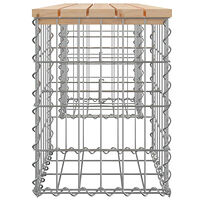 vidaXL Trädgårdsbänk gabion-design 103x31x42 cm massiv furu