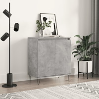 vidaXL Byrå betonggrå 60x35x70 cm konstruerat trä