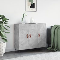 vidaXL Byrå betonggrå 90x34x80 cm konstruerat trä