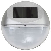 vidaXL Sollampa vägg LED set 12 st rund silver