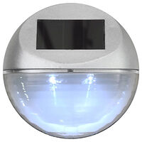 vidaXL Sollampa vägg LED set 12 st rund silver
