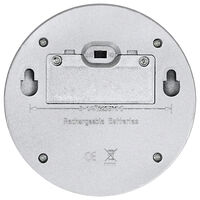 vidaXL Sollampa vägg LED set 12 st rund silver