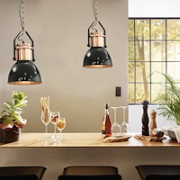 vidaXL Taklampa 2 st svart rund E27