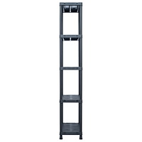 vidaXL Förvaringshylla svart 125 kg 60x30x180 cm plast