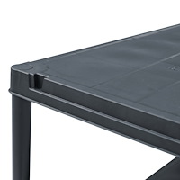 vidaXL Förvaringshylla svart 125 kg 60x30x180 cm plast