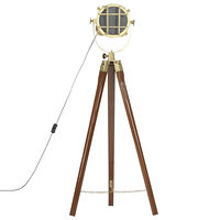vidaXL Golvlampa massivt mangoträ 97 cm