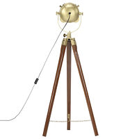 vidaXL Golvlampa massivt mangoträ 97 cm