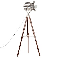 vidaXL Golvlampa massivt mangoträ 180 cm