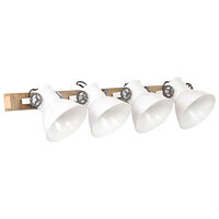 vidaXL Industriell vägglampa vit 90x25 cm E27