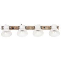 vidaXL Industriell vägglampa vit 90x25 cm E27
