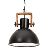 vidaXL Hänglampa industriell 25 W svart rund 30 cm E27